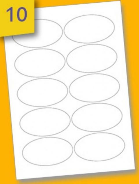 90mm x 50mm Oval Labels | Monkey Labels